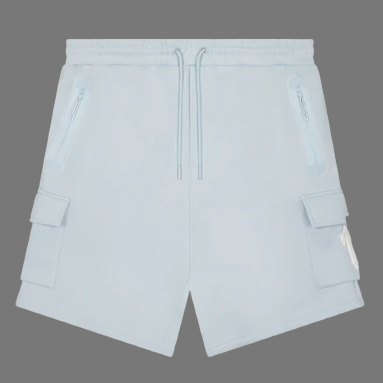 TRAPSTAR IRONGATE T TECH ZIP SHORTS SET (ICE BLUE)