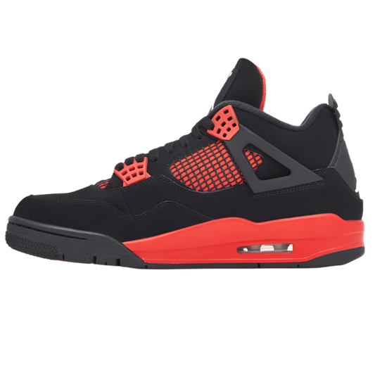 NIKE AIR JORDAN 4 IV 'RED THUNDER' TRAINERS (BLACK/RED)