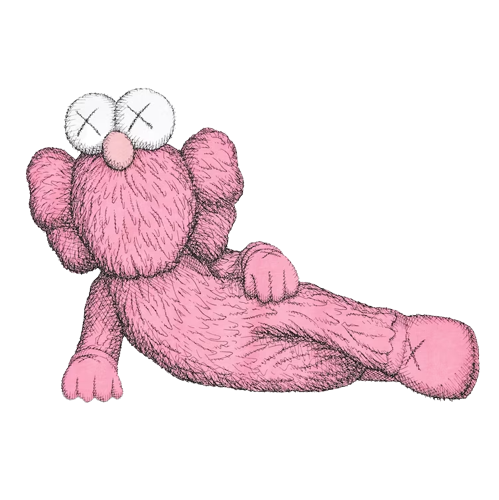 UNIQLO X KAWS UT 2023 COLLAB ELMO GRAPHIC TEE (WHITE/PINK)