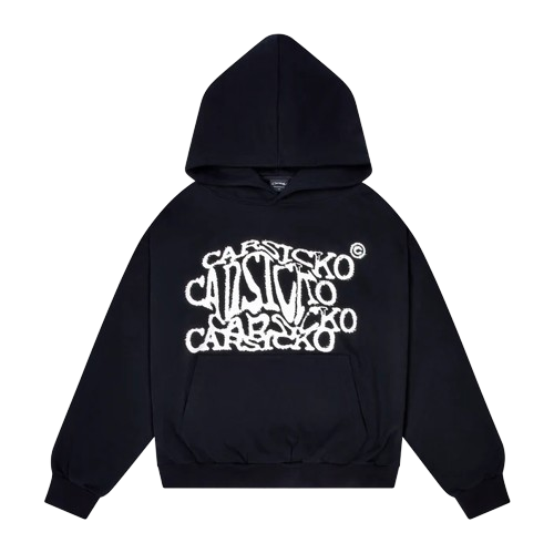 CARSICKO CS DMT WARPED LOGO HOODIE (BLACK)
