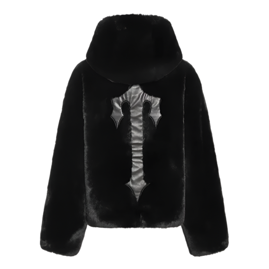 TRAPSTAR IRONGATE SE T FAUX FUR WOMEN'S PUFFER (MATTE BLACK)