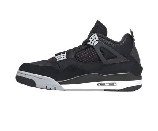 NIKE AIR JORDAN 4 IV SE 'BLACK CANVAS' TRAINERS (BLACK/GREY)