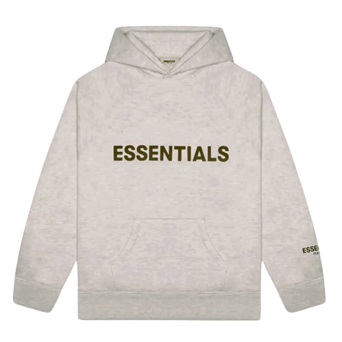 ESSENTIALS FEAR OF GOD FW21 APPLIQUE TRACK HOODIE (LIGHT OATMEAL)