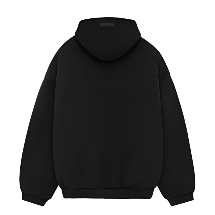 ESSENTIALS FEAR OF GOD FW24 TRACK FLEECE HOODIE (BLACK)