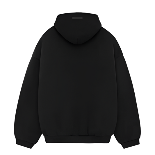 ESSENTIALS FEAR OF GOD FW24 TRACK FLEECE HOODIE (BLACK)