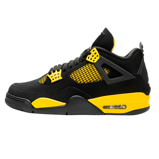 NIKE AIR JORDAN 4 IV 'YELLOW THUNDER' TRAINERS (BLACK/YELLOW)