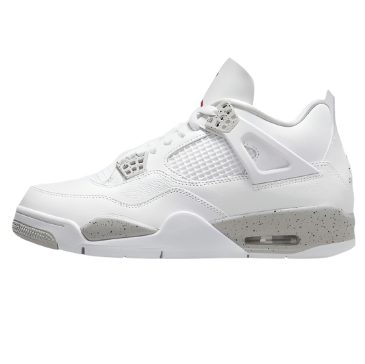 NIKE AIR JORDAN 4 IV 'WHITE OREO' TRAINERS (WHITE/GREY)