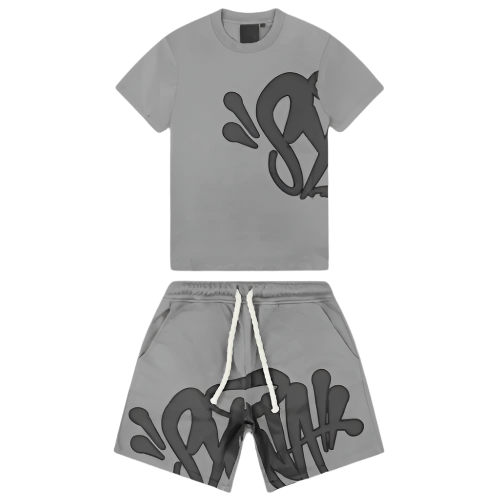 SYNAWORLD SYNA SHORTS & TEE TWINSET (WOLF GREY)