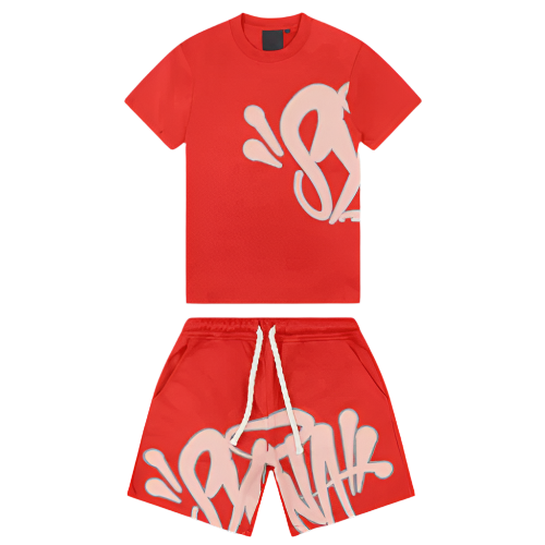 SYNAWORLD SYNA SHORTS & TEE TWINSET (FIRE RED)