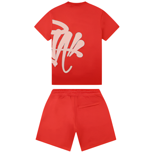 SYNAWORLD SYNA SHORTS & TEE TWINSET (FIRE RED)