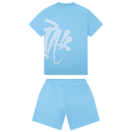 SYNAWORLD SYNA SHORTS & TEE TWINSET (SEA BLUE)