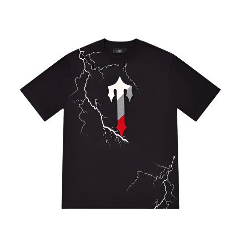 TRAPSTAR IRONGATE T LIGHTNING SHORTS SET (BLACK INFRARED)