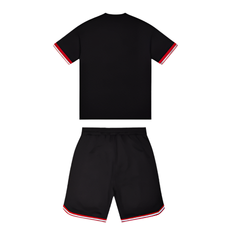 TRAPSTAR IRONGATE MESH SHORTS SET (BLACK INFRARED)
