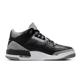 NIKE AIR JORDAN 3 III 'BLACK CEMENT' TRAINERS (BLACK/GREY)