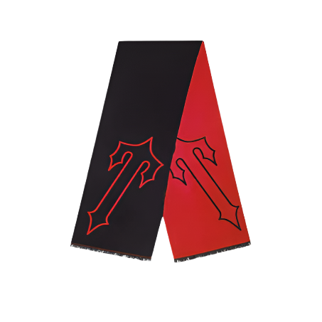 TRAPSTAR IRONGATE T TWO-TONE SCARF (BLACK INFRARED)