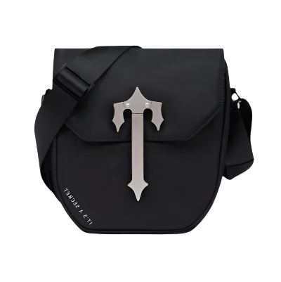 TRAPSTAR COBRA T MESSENGER BAG (BLACK/SILVER)