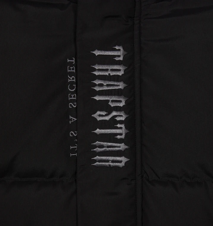 TRAPSTAR AW22/23 DECODED 2.0 HOODED PUFFER (BLACK/GREY)