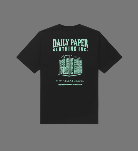 DAILY PAPER (TM) NEDEEM 18 DELANCEY STREET TEE (BLACK)