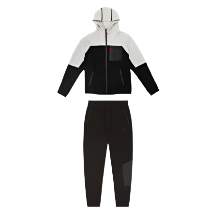 TRAPSTAR IRONGATE T TECH FLEECE TRACKSUIT (BLACK/GREY)