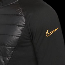 NIKE THERMA-FIT PADDED WINTER WARRIOR 1/4 ZIP (BLACK/ORANGE)