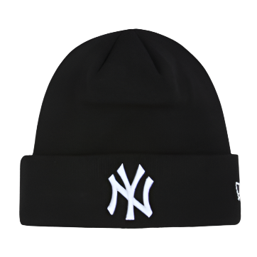 NEW ERA NY CUFFED BEANIE (BLACK/WHITE)
