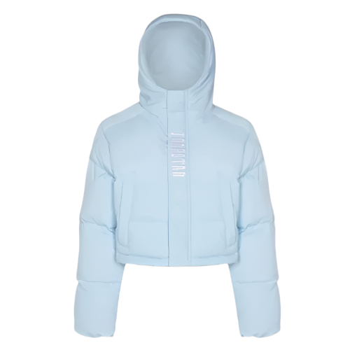 TRAPSTAR AW22/23 WOMEN'S DECODED 2.0 HOODED PUFFER JACKET (SKY BLUE)