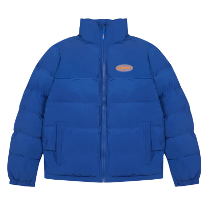 TRAPSTAR HYPERDRIVE BOMBER PUFFER JACKET (BLUE/ORANGE)