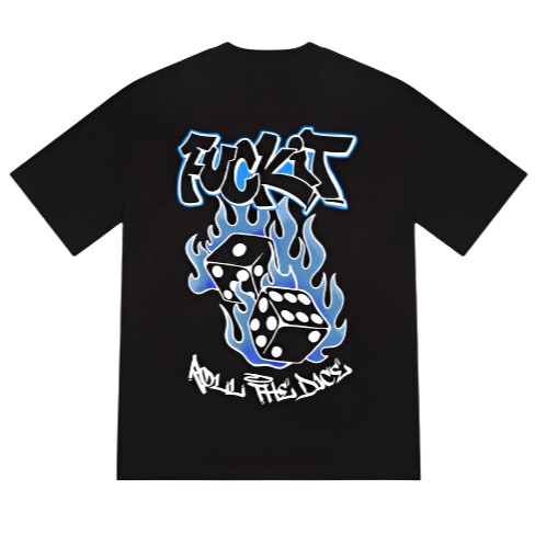 TRAPSTAR F*CK IT ROLL THE DICE GRAPHIC TEE (BLACK)