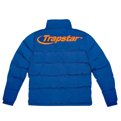 TRAPSTAR HYPERDRIVE BOMBER PUFFER JACKET (BLUE/ORANGE)