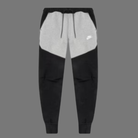NIKE TECH FLEECE COLORBLOCK JOGGERS (BLACK/GREY/WHITE)