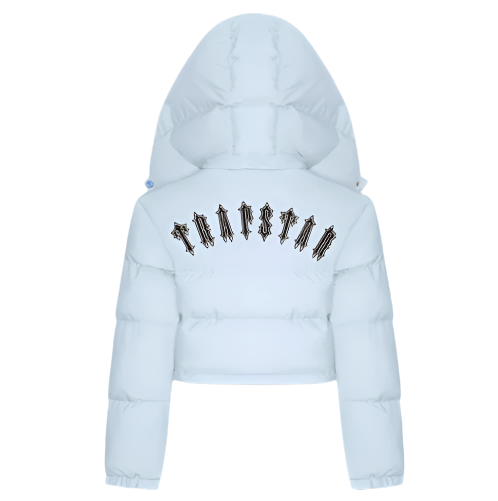 TRAPSTAR IRONGATE WOMEN'S DETACHABLE HOODED PUFFER (ICE BLUE)