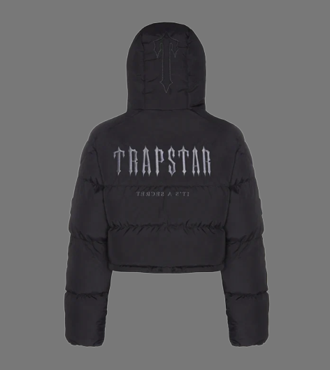 TRAPSTAR AW22/23 WOMEN'S DECODED 2.0 HOODED PUFFER JACKET (BLACK)