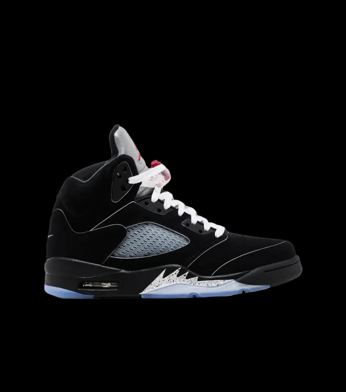 NIKE AIR JORDAN 5 V 'METALLIC BLACK REIMAGINED' TRAINERS (BLACK)