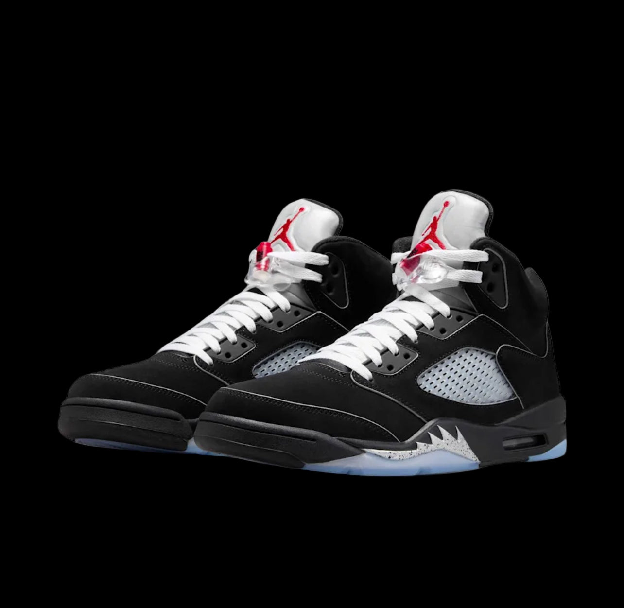 NIKE AIR JORDAN 5 V 'METALLIC BLACK REIMAGINED' TRAINERS (BLACK)