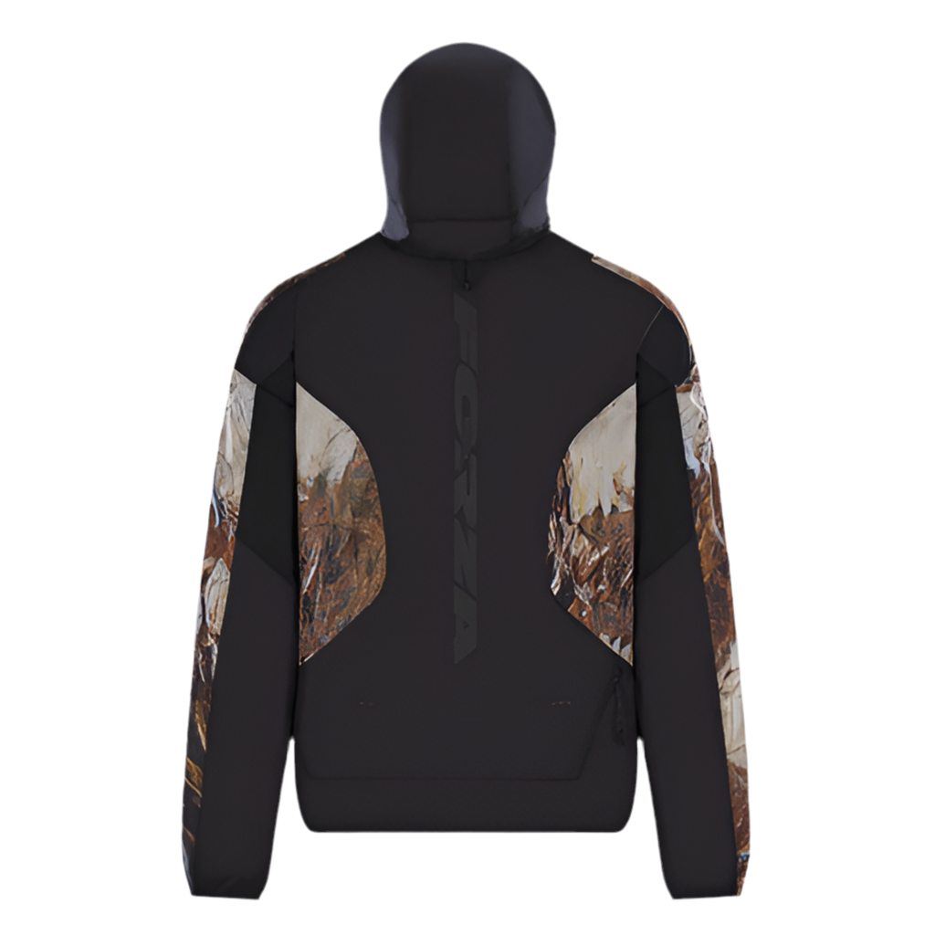 NIKE NOCTA FORZA RUNNING MOUNTAIN WINDBREAKER (BLACK SAFARI CAMO)