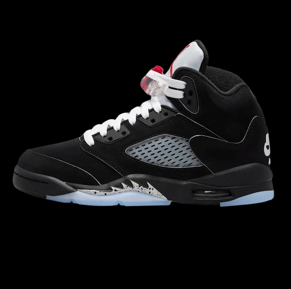 NIKE AIR JORDAN 5 V 'METALLIC BLACK REIMAGINED' TRAINERS (BLACK)