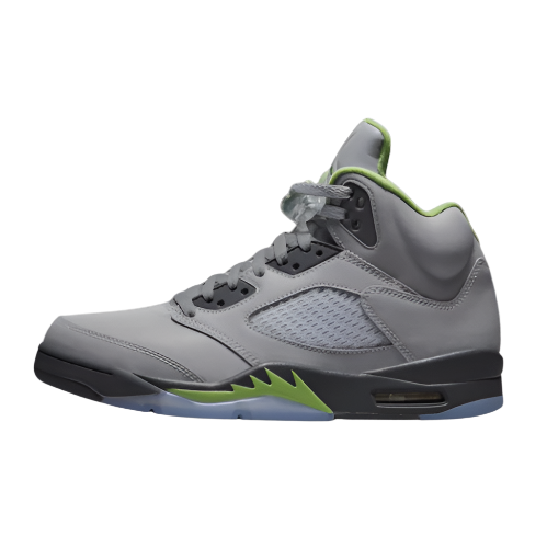 NIKE AIR JORDAN 5 V 'RETRO GREEN BEAN' TRAINERS (GREY)