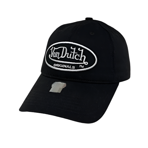 VON DUTCH (TM) VISTA BASEBALL CAP (BLACK/WHITE)