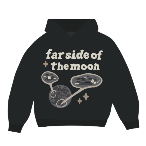 BROKEN PLANET MARKET 'FARSIDE OF THE MOON' HOODIE (SOOT BLACK)