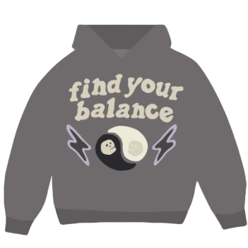 BROKEN PLANET MARKET 'FIND YOUR BALANCE' HOODIE (ASH GREY)