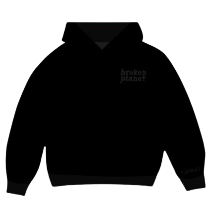 BROKEN PLANET MARKET 'BASICS' HOODIE (MIDNIGHT BLACK)