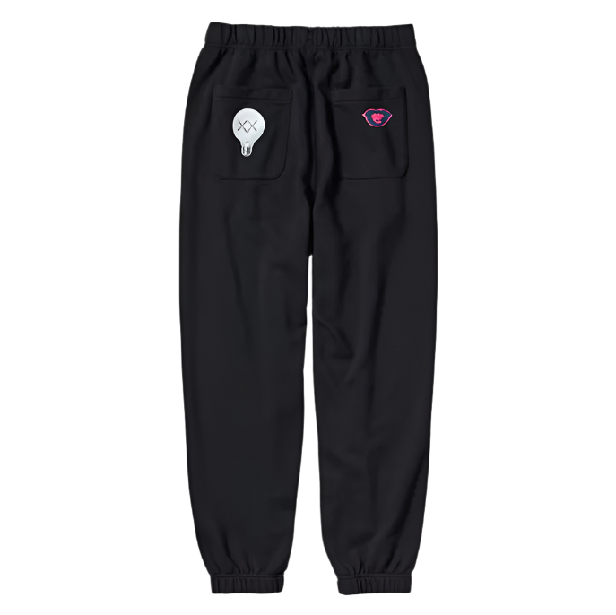 UNIQLO KAWS X WARHOL 2024 COLLAB GRAPHIC JOGGERS (BLACK)