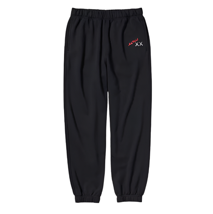 UNIQLO KAWS X WARHOL 2024 COLLAB GRAPHIC JOGGERS (BLACK)