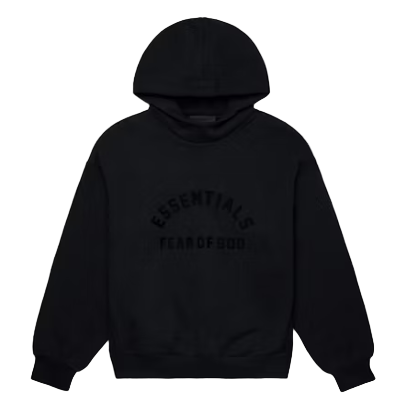 ESSENTIALS FEAR OF GOD SS2 ARCH TRACK HOODIE (JET BLACK)