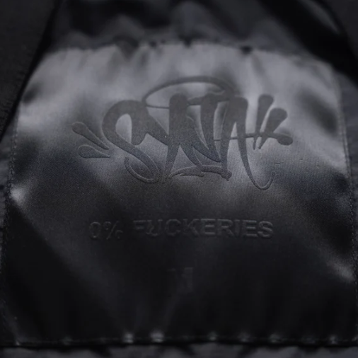 SYNAWORLD SYNA OG HOODED PUFFER JACKET (TRIPLE BLACK)