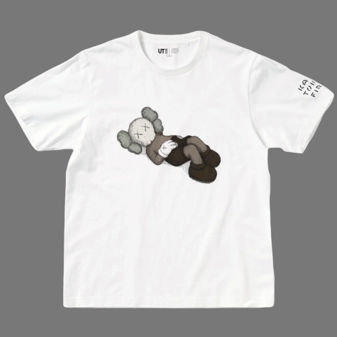 UNIQLO X KAWS UT TOKYO FIRST COLLAB GRAPHIC TEE (WHITE/GREY)