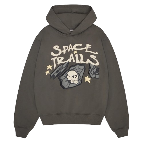 BROKEN PLANET MARKET 'SPACE TRAILS II' HOODIE (BELUGA GREY)