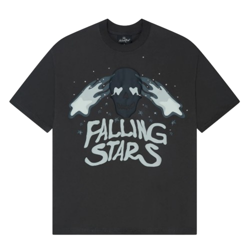 BROKEN PLANET MARKET 'FALLING STARS' GRAPHIC TEE (SOOT BLACK)