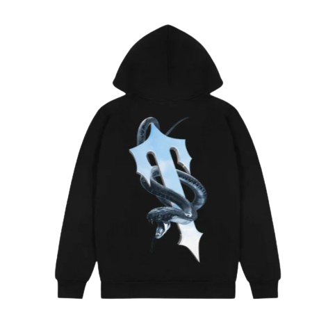 TRAPSTAR IRONGATE T SNAKE SLAYER GRAPHIC HOODIE (BLACK CHROME)