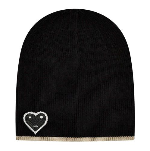 CARSICKO HEART LOGO BEANIE (BLACK & GOLD)